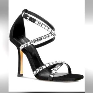 *Final Price* Michael Kors Celia Crystal Embellished Suede Sandal NIB Size 7